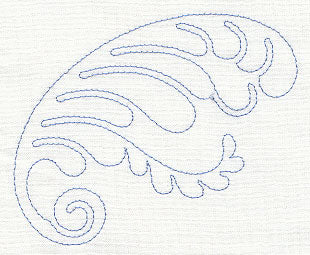 Feather Quilting Curled Feather (Single Run)