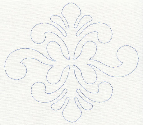 Feather Quilting Simple Diamond (Single Run)
