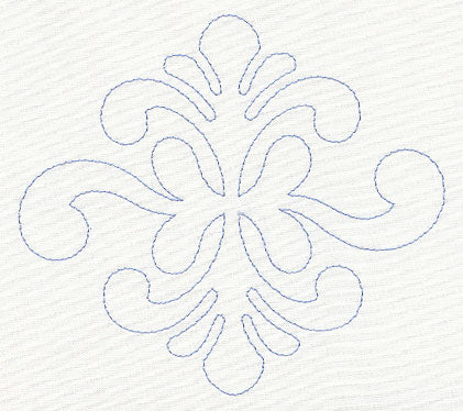 Feather Quilting Simple Diamond (Single Run)