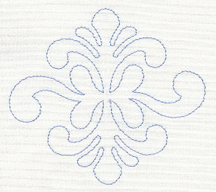 Feather Quilting Simple Diamond (Single Run)