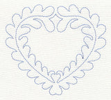 Feather Quilting Heart (Single Run)