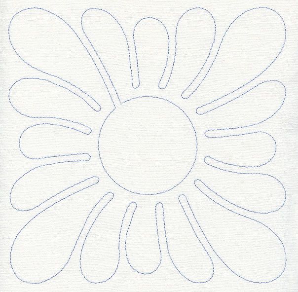 Feather Quilting Square (Single Run)