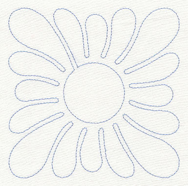 Feather Quilting Square (Single Run)