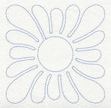 Feather Quilting Square (Single Run)
