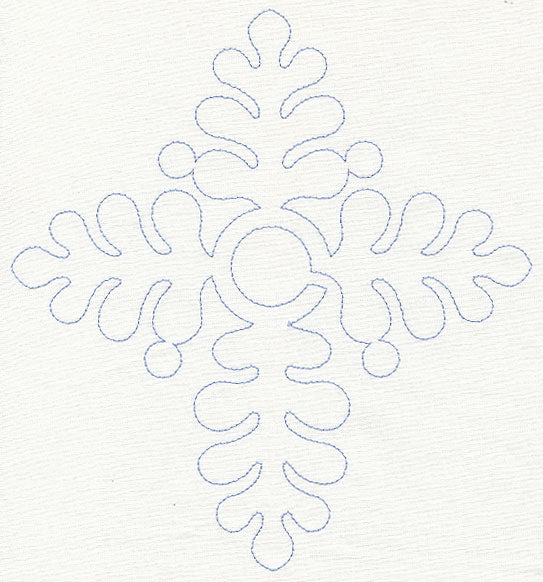Feather Quilting Cross (Single Run)
