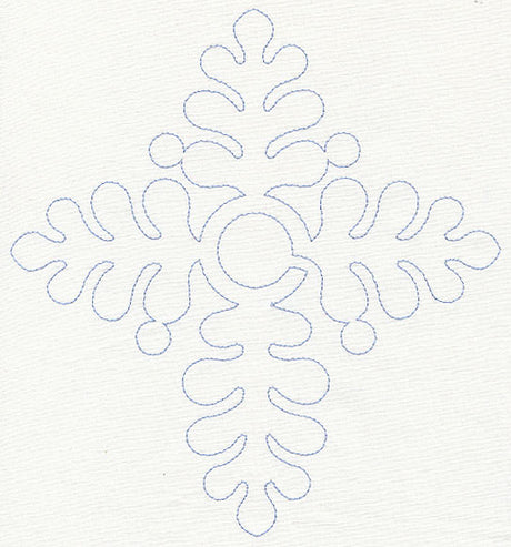Feather Quilting Cross (Single Run)