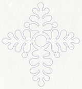 Feather Quilting Cross (Single Run)
