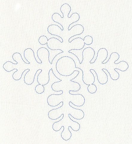 Feather Quilting Cross (Single Run)