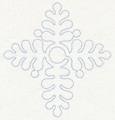 Feather Quilting Cross (Single Run)
