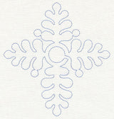 Feather Quilting Cross (Single Run)
