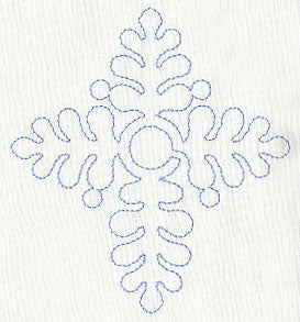 Feather Quilting Cross (Single Run)