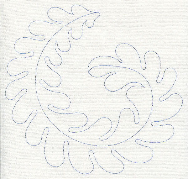 Feather Quilting Seaweed Curl (Single Run)