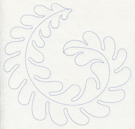 Feather Quilting Seaweed Curl (Single Run)