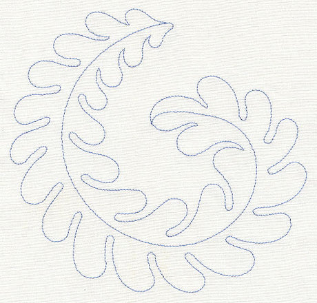 Feather Quilting Seaweed Curl (Single Run)