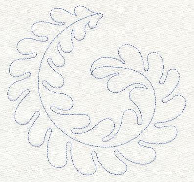 Feather Quilting Seaweed Curl (Single Run)