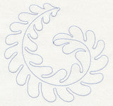 Feather Quilting Seaweed Curl (Single Run)