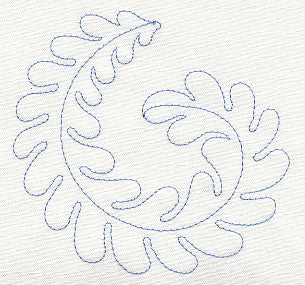 Feather Quilting Seaweed Curl (Single Run)