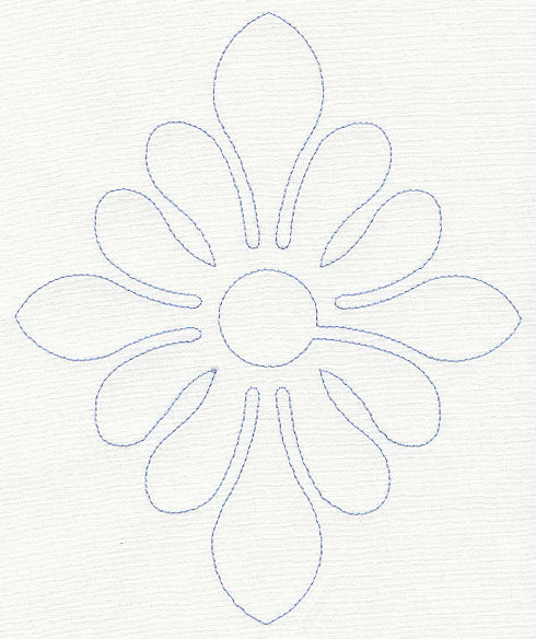 Feather Quilting Diamond Blossom (Single Run)