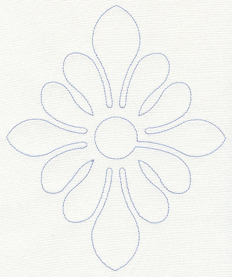 Feather Quilting Diamond Blossom (Single Run)