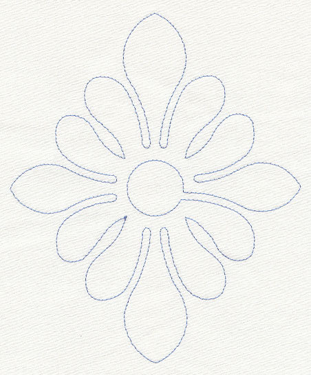 Feather Quilting Diamond Blossom (Single Run)