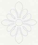 Feather Quilting Diamond Blossom (Single Run)