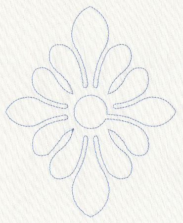 Feather Quilting Diamond Blossom (Single Run)