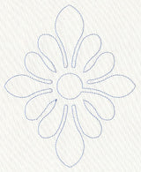 Feather Quilting Diamond Blossom (Single Run)