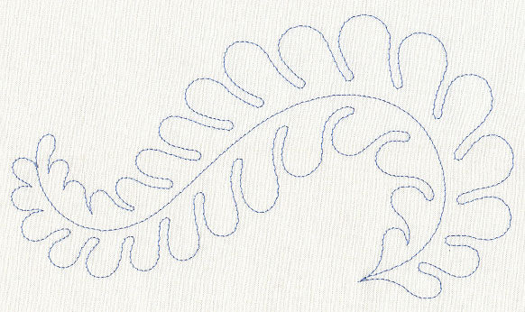 Feather Quilting Seaweed Swirl (Single Run)