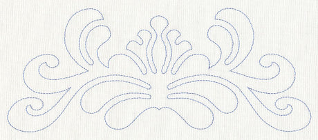 Feather Quilting Crown Crest (Single Run)
