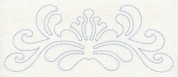Feather Quilting Crown Crest (Single Run)