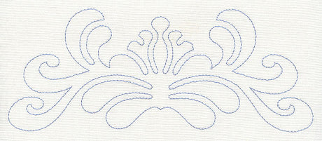 Feather Quilting Crown Crest (Single Run)