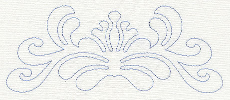 Feather Quilting Crown Crest (Single Run)