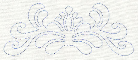 Feather Quilting Crown Crest (Single Run)