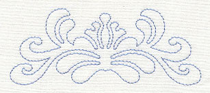 Feather Quilting Crown Crest (Single Run)