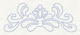 Feather Quilting Crown Crest (Single Run)