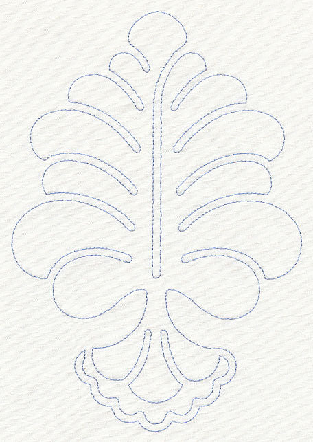 Feather Quilting Oak Leaf (Single Run)