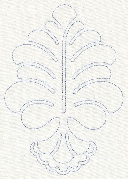 Feather Quilting Oak Leaf (Single Run)