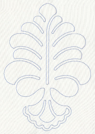 Feather Quilting Oak Leaf (Single Run)