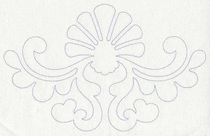 Feather Quilting Seashell Crest 1 (Single Run)