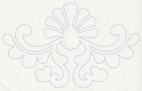 Feather Quilting Seashell Crest 1 (Single Run)