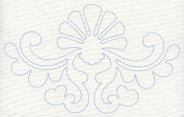 Feather Quilting Seashell Crest 1 (Single Run)