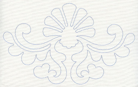 Feather Quilting Seashell Crest 1 (Single Run)