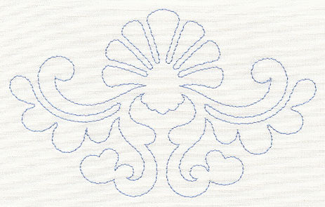 Feather Quilting Seashell Crest 1 (Single Run)