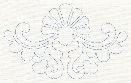 Feather Quilting Seashell Crest 1 (Single Run)