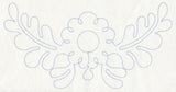 Feather Quilting Flower Crest 1 (Single Run)