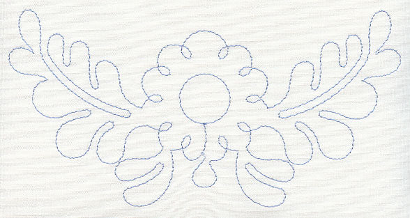 Feather Quilting Flower Crest 1 (Single Run)