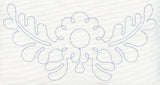 Feather Quilting Flower Crest 1 (Single Run)