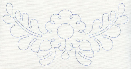 Feather Quilting Flower Crest 1 (Single Run)