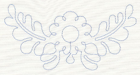 Feather Quilting Flower Crest 1 (Single Run)
