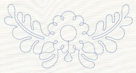 Feather Quilting Flower Crest 1 (Single Run)